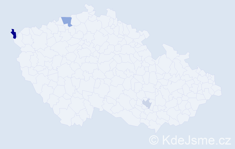 Jméno: 'Gerti', počet výskytů 3 v celé ČR