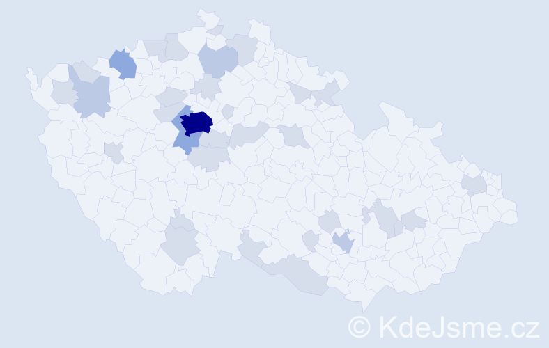 Jméno: 'Jevgenij', počet výskytů 57 v celé ČR