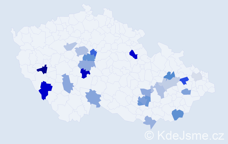 Jméno: 'Wendy', počet výskytů 40 v celé ČR