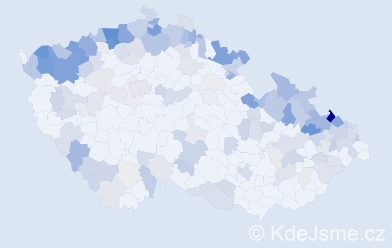 Jméno: 'Kurt', počet výskytů 389 v celé ČR