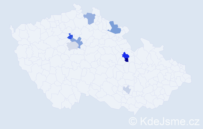 Jméno: 'Daniel Jaroslav', počet výskytů 9 v celé ČR
