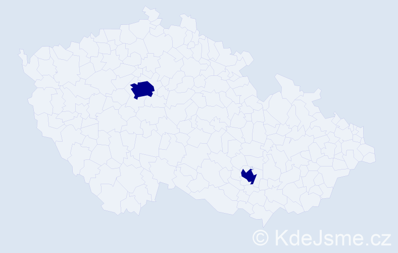 Jméno: 'Ljudmil', počet výskytů 2 v celé ČR