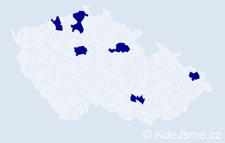Jméno: 'Maricel', počet výskytů 9 v celé ČR