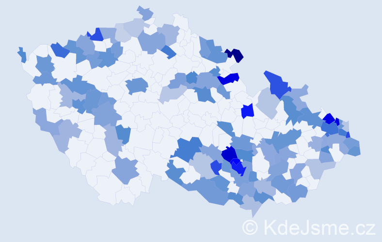 Jméno: 'Silva', počet výskytů 224 v celé ČR
