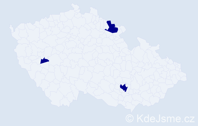 Jméno: 'Milisav', počet výskytů 3 v celé ČR