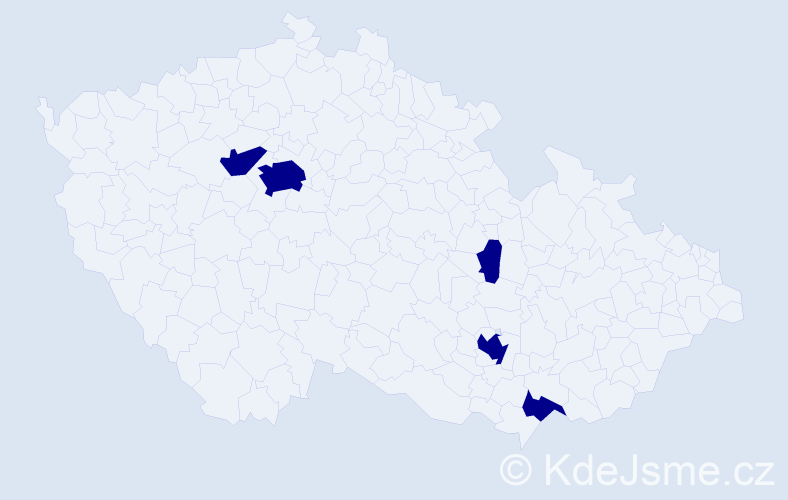 Jméno: 'Michael Robert', počet výskytů 5 v celé ČR