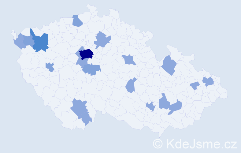 Jméno: 'Jelizaveta', počet výskytů 33 v celé ČR