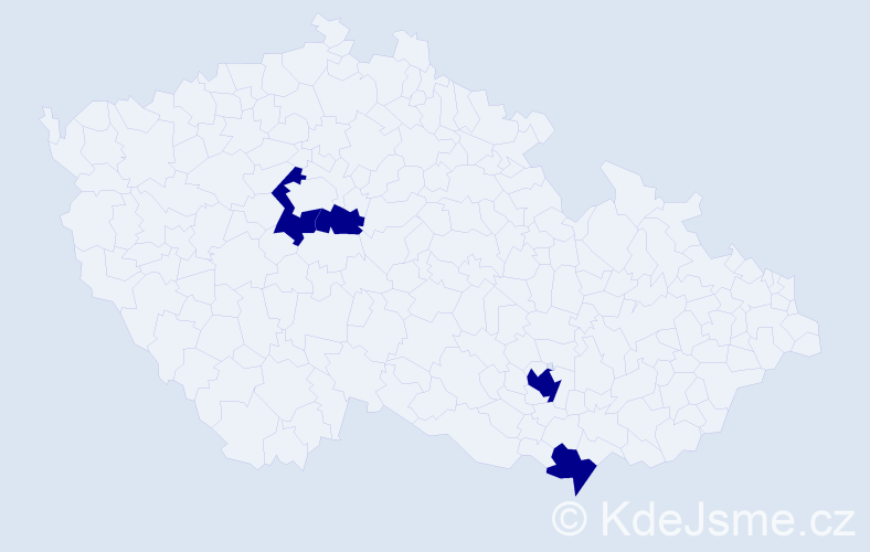 Jméno: 'Calvin', počet výskytů 4 v celé ČR