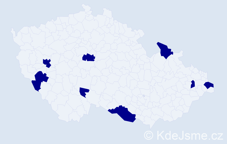 Jméno: 'Ioan', počet výskytů 8 v celé ČR