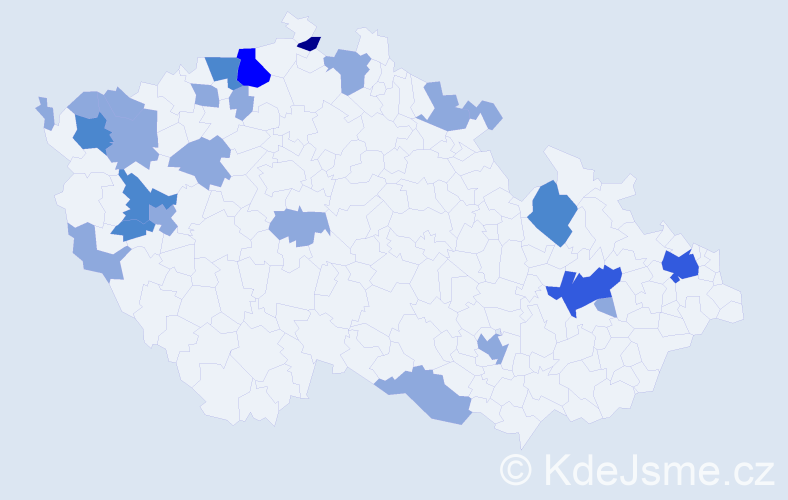 Jméno: 'Gertraud', počet výskytů 41 v celé ČR