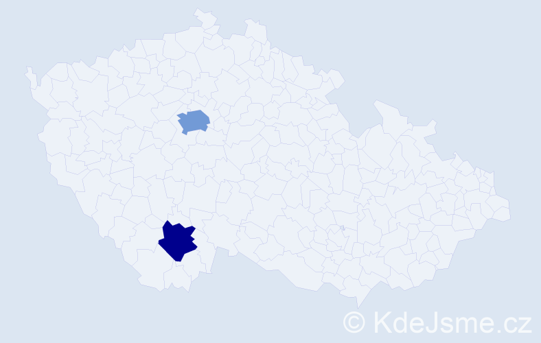 Jméno: 'Irin', počet výskytů 3 v celé ČR