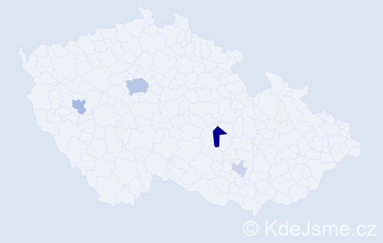 Jméno: 'Chao', počet výskytů 7 v celé ČR