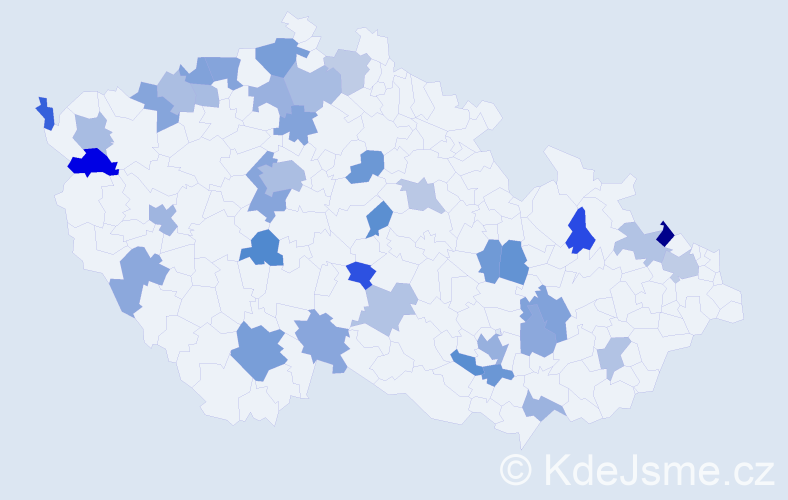 Jméno: 'Cindy', počet výskytů 59 v celé ČR
