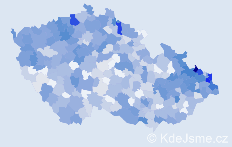 Jméno: 'Klaudie', počet výskytů 1279 v celé ČR