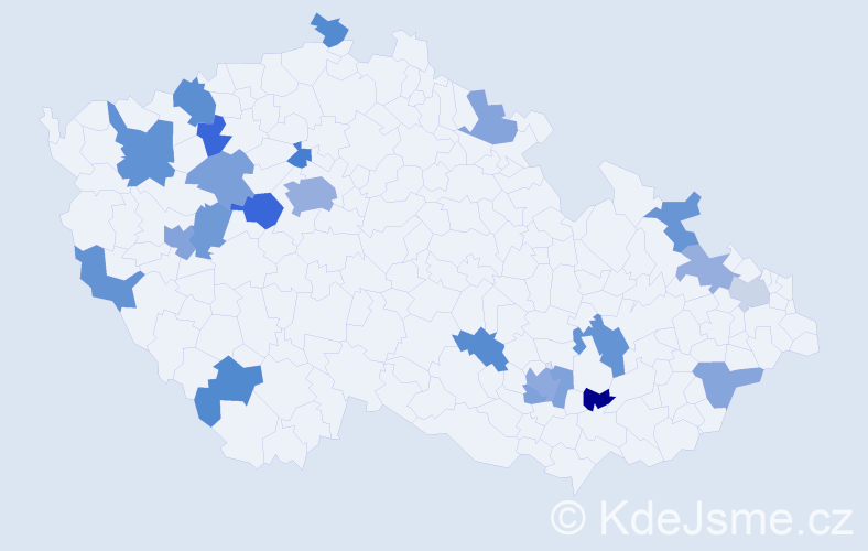 Jméno: 'Marietta', počet výskytů 36 v celé ČR