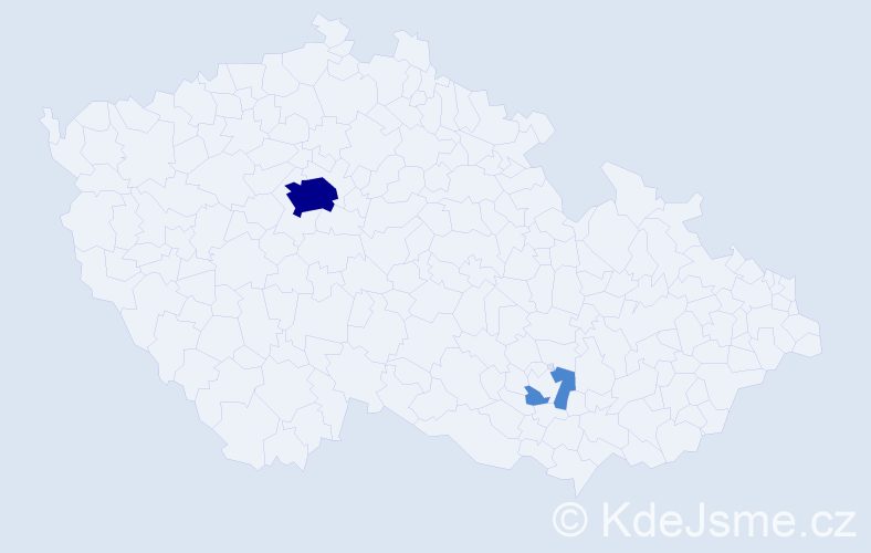 Jméno: 'Tobias Alex', počet výskytů 4 v celé ČR