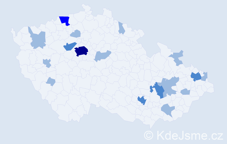 Jméno: 'Chanel', počet výskytů 28 v celé ČR
