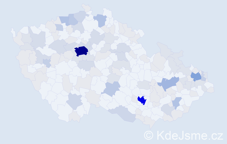 Jméno: 'Michelle', počet výskytů 312 v celé ČR