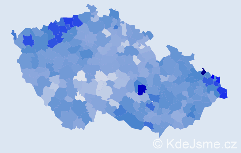 Jméno: 'Emil', počet výskytů 7650 v celé ČR