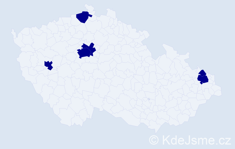 Jméno: 'Adelaide', počet výskytů 6 v celé ČR