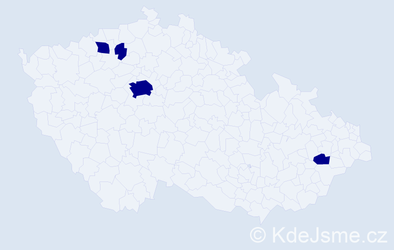 Jméno: 'Pena', počet výskytů 4 v celé ČR