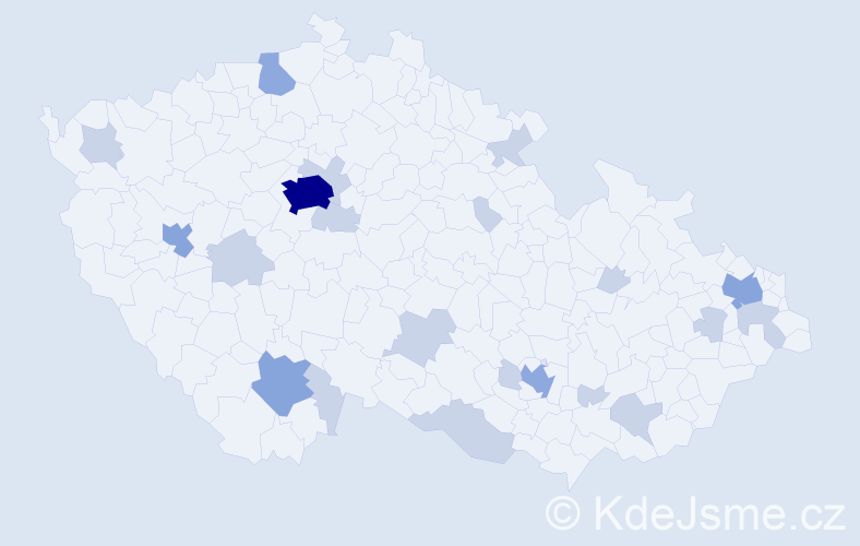 Jméno: 'Ljubica', počet výskytů 41 v celé ČR