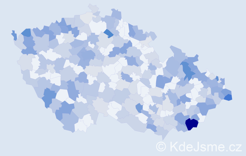 Jméno: 'Justina', počet výskytů 527 v celé ČR