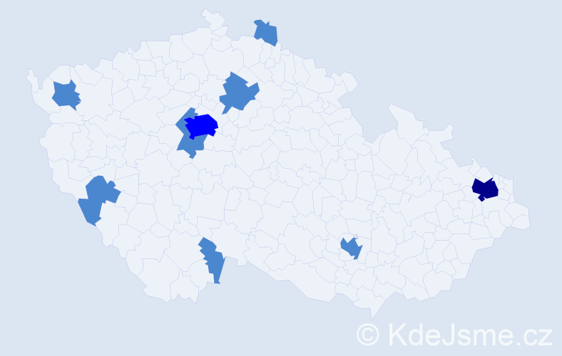 Jméno: 'Dinh Duong', počet výskytů 12 v celé ČR