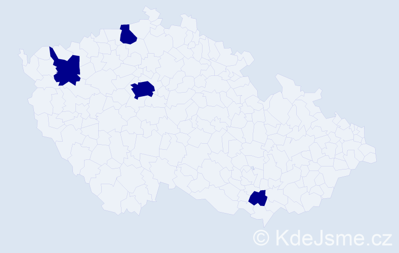 Jméno: 'Enrigue', počet výskytů 4 v celé ČR