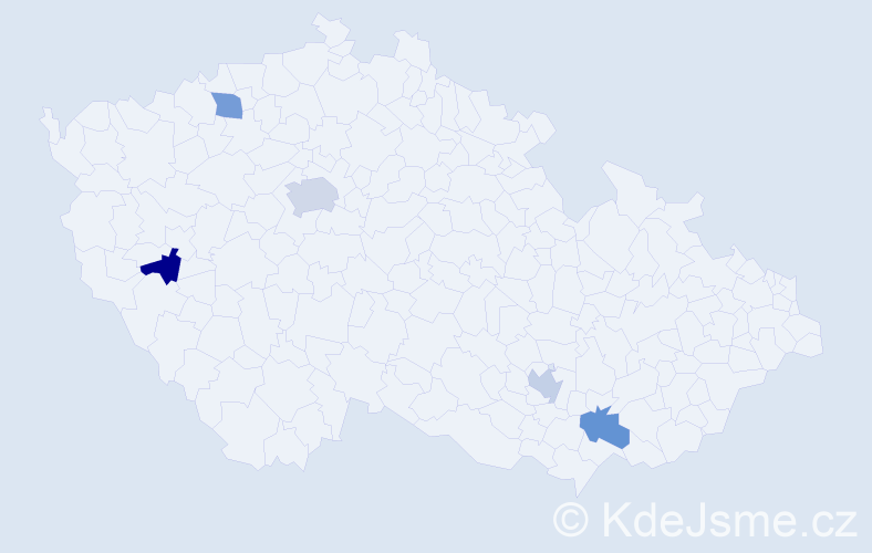 Jméno: 'Jakov', počet výskytů 6 v celé ČR