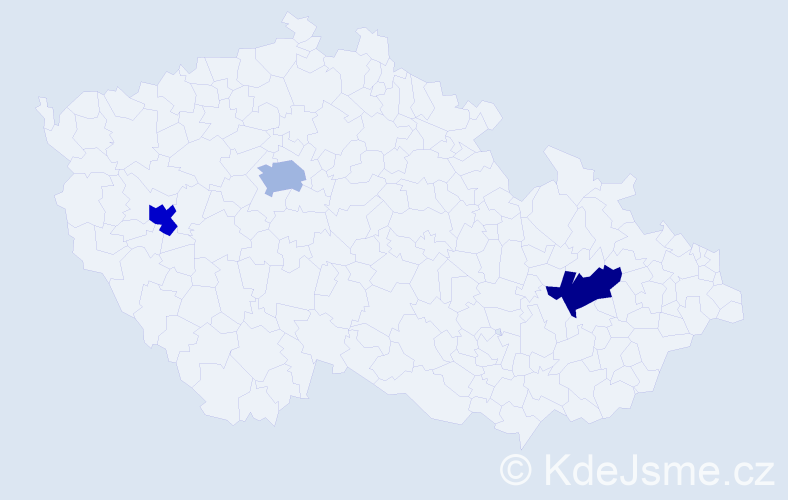 Jméno: 'David Kristián', počet výskytů 3 v celé ČR