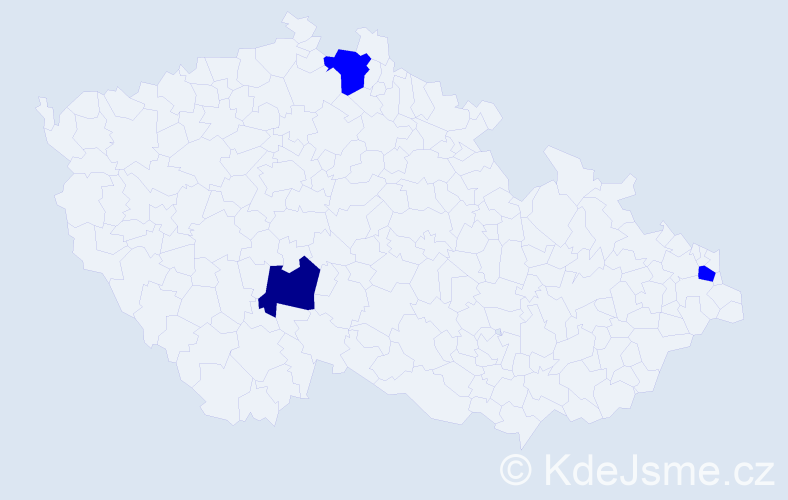 Jméno: 'Moussa', počet výskytů 4 v celé ČR