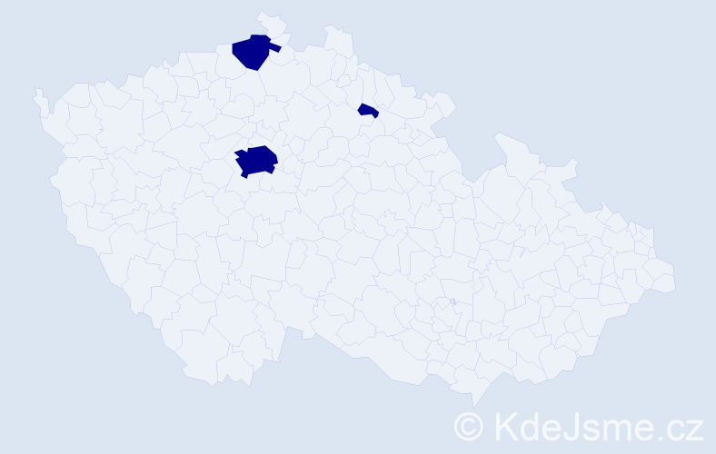 Jméno: 'Adrianus Johannes', počet výskytů 3 v celé ČR