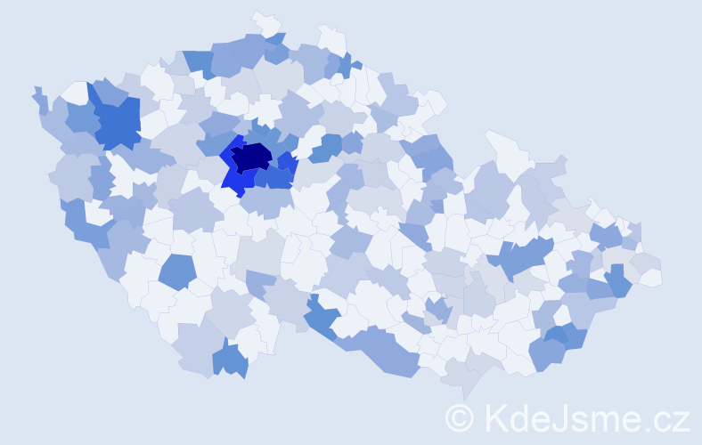 Jméno: 'Nikita', počet výskytů 427 v celé ČR