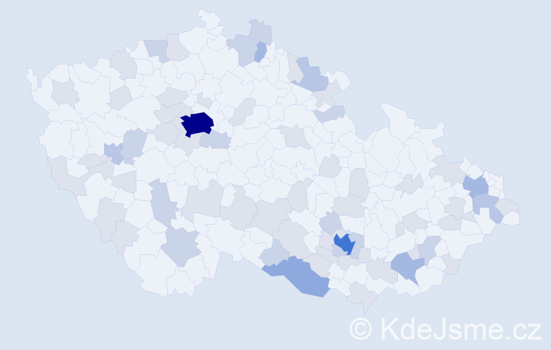 Jméno: 'Ina', počet výskytů 134 v celé ČR
