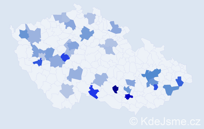 Jméno: 'Anette', počet výskytů 55 v celé ČR