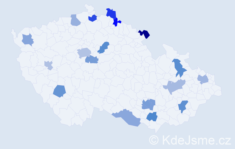 Jméno: 'Tanja', počet výskytů 28 v celé ČR