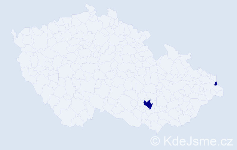 Jméno: 'Jordan Michael', počet výskytů 2 v celé ČR