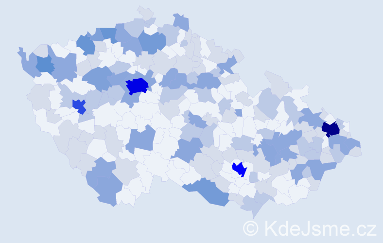 Jméno: 'Jesika', počet výskytů 313 v celé ČR