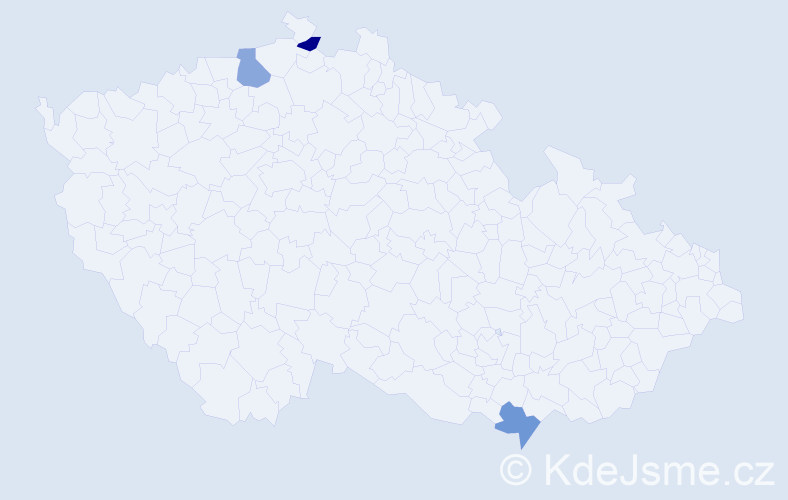 Jméno: 'Gertraude', počet výskytů 3 v celé ČR
