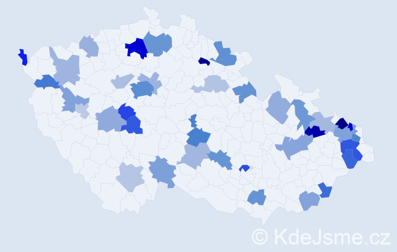 Jméno: 'Kajetán', počet výskytů 78 v celé ČR