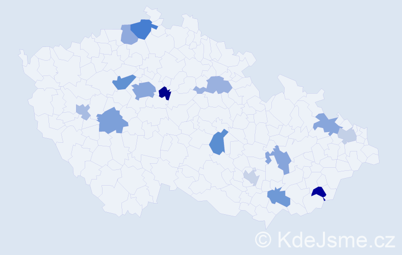Jméno: 'Arsen', počet výskytů 24 v celé ČR