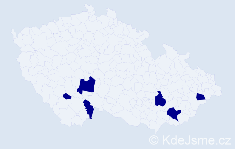 Jméno: 'Sabina Anna', počet výskytů 6 v celé ČR