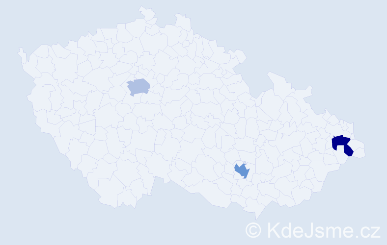 Jméno: 'Sabiha', počet výskytů 3 v celé ČR