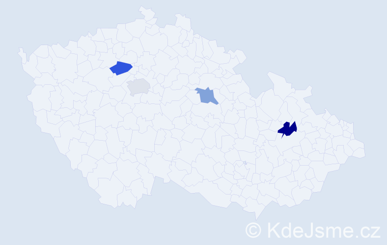 Jméno: 'Adam Michal', počet výskytů 4 v celé ČR