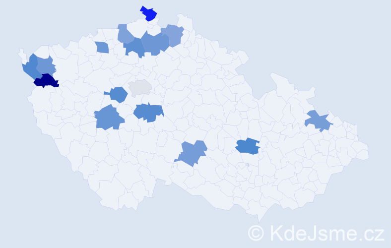 Jméno: 'Luise', počet výskytů 16 v celé ČR