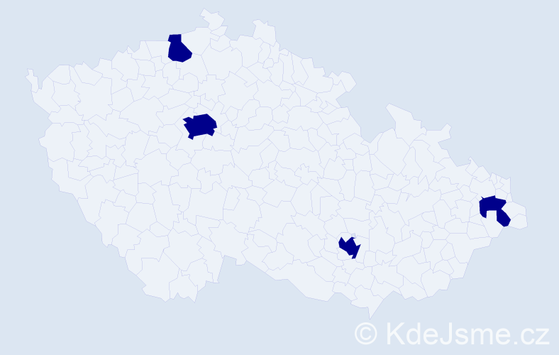 Jméno: 'Samuel James', počet výskytů 4 v celé ČR