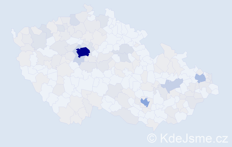 Jméno: 'Marko', počet výskytů 349 v celé ČR