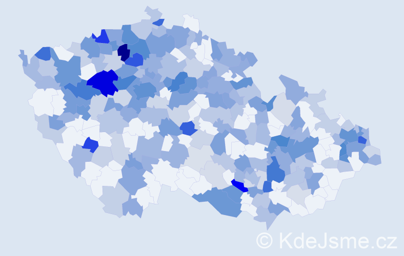 Jméno: 'Světluše', počet výskytů 476 v celé ČR