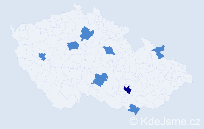 Jméno: 'Sarah Marie', počet výskytů 10 v celé ČR